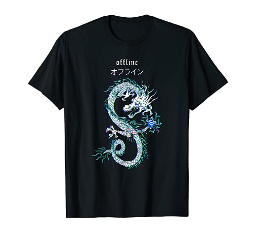 Anime Dragon Streetwear E-Girl Aesthetic Vaporwave E-Boy T-Shirt von Grunge japanischer Drache E-Boy Vaporwave retro