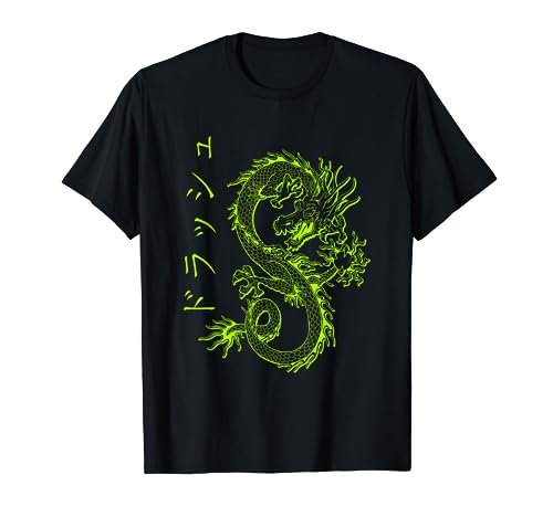 Dragon Streetwear E-Girl Aesthetic retro 90s Japan Drache T-Shirt von Grunge japanischer Drache E-Boy Vaporwave retro