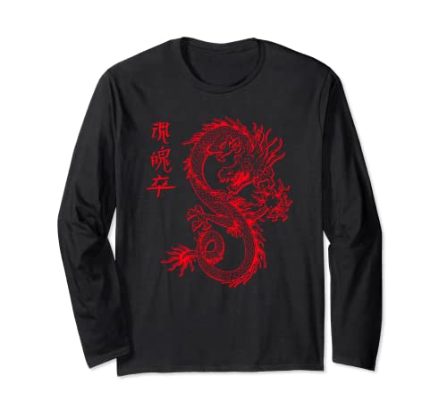 Dragon Streetwear E-Girl Aesthetic retro E-Boy Drache 90s Langarmshirt von Grunge japanischer Drache E-Boy Vaporwave retro