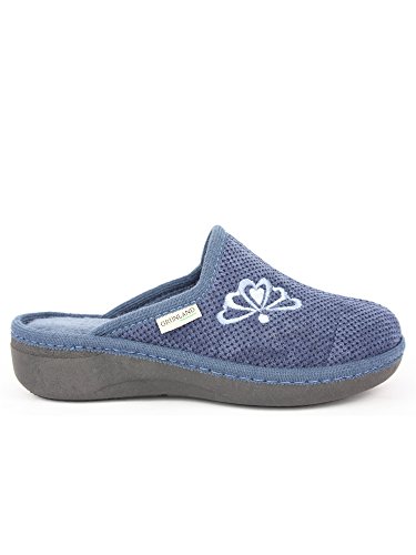 GRUNLAND , Damen Hausschuhe, blau - blau - Größe: 37 EUR von GRÜNLAND il benessere è naturale