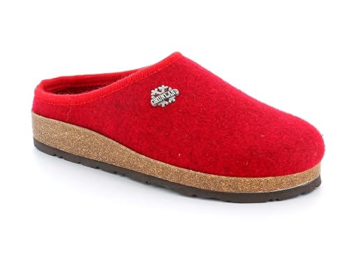 GRUNLAND SARA CB0169 Love rot Damenhausschuhe Fussbett Filzwolle 38 von GRÜNLAND il benessere è naturale