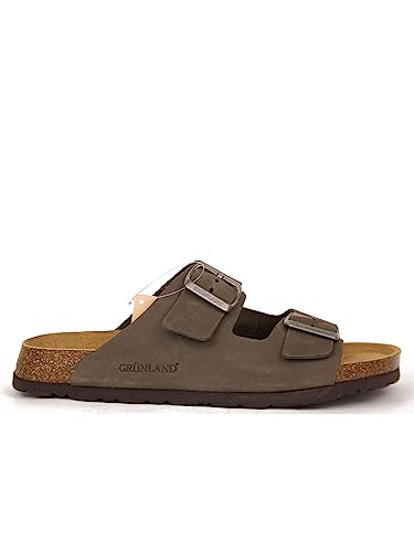 Grunland Herren-Slipper aus Nubukleder | BOBO CB3005 Taupe 41 von Grunland