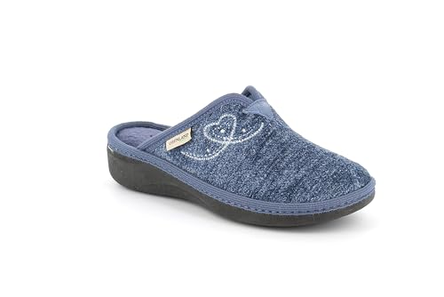 Grunland Komfort-Slipper mit Strass-Herz | ALDE CI2534 Jeans 38 von Grunland