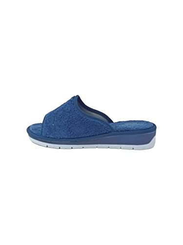 Grunland Frottee-Slipper mit offener Zehenpartie | DOLA CI1317 BLU 39 von Grunland