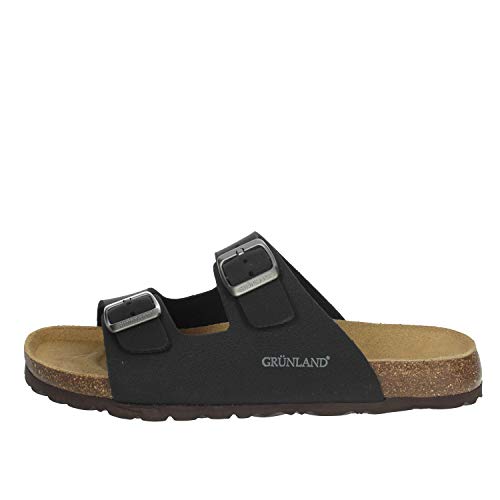 Grunland - man bobo slipper in kork - 45 - nero von Grunland