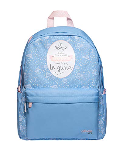 Erik Rucksack - Amelie Classic Blau Daypack - Daypack Rucksack - Daypack Damen - Rucksack Damen - Rucksack Kinder - Sporttasche - Reise Zubehör - Offizielle Lizenz von Grupo Erik