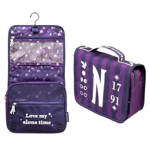 Grupo Erik Kosmetiktasche Klein Wednesday Addams - Vielfältige Kulturtasche Damen - Wasserdichter Kulturbeutel Herren - Praktische Waschtasche Wednesday Merch von Grupo Erik