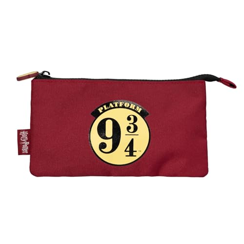 Grupo Erik Mäppchen Harry Potter Gleis 9 3/4 Federmappe 3fach - Stift Etui Schule - Federmäppchen Mädchen Schlampermäppchen Jungen - Offizieller Disney Merch von Grupo Erik