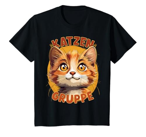 Kinder Katzengruppe in der Kita, Kindergarten Gruppe Katze T-Shirt Kinder Katzengruppe in der Kita, Kindergarten Gruppe Katze T-Shirt von Gruppenshirts mit Maskottchen, Kindergarten