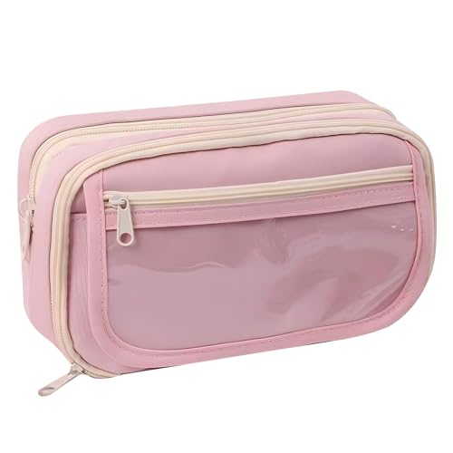 Grurun Großes Federmäppchen, großes Federmäppchen, große Kapazität, ästhetische Stift-Kosmetiktasche, Stift-Schreibwaren-Organizer, einfach, College, Büro, Zuhause, Reisen, Aufbewahrungstasche (Rosa) Grurun Großes Federmäppchen, großes Federmäppchen, große Kapazität, ästhetische Stift-Kosmetiktasche, Stift-Schreibwaren-Organizer, einfach, College, Büro, Zuhause, Reisen, Aufbewahrungstasche (Rosa) von Grurun