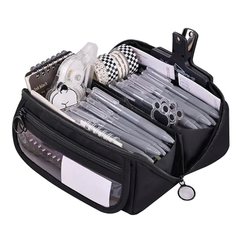 Grurun Großes Federmäppchen, großes Federmäppchen, große Kapazität, ästhetische Stifte-Kosmetiktasche, Stift-Schreibwaren-Organizer, einfach, College, Büro, Zuhause, Reisen, Aufbewahrungstasche Grurun Großes Federmäppchen, großes Federmäppchen, große Kapazität, ästhetische Stifte-Kosmetiktasche, Stift-Schreibwaren-Organizer, einfach, College, Büro, Zuhause, Reisen, Aufbewahrungstasche von Grurun