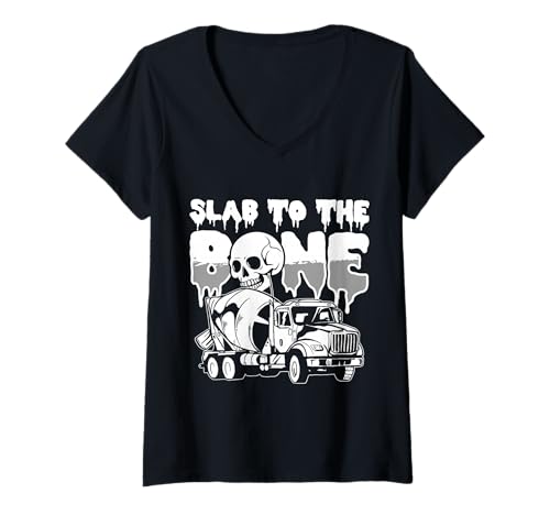 Damen Slab to The Bone Concrete Crew Halloween Design T-Shirt mit V-Ausschnitt Damen Slab to The Bone Concrete Crew Halloween Design T-Shirt mit V-Ausschnitt von Gruseliges 31. Oktober Design Halloween