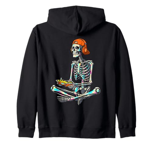 Skelett Gamer Halloween Videospiel Jungen Männer Design Kapuzenjacke Skelett Gamer Halloween Videospiel Jungen Männer Design Kapuzenjacke von Gruseliges Skelett-Gamer-Kostüm für Halloween