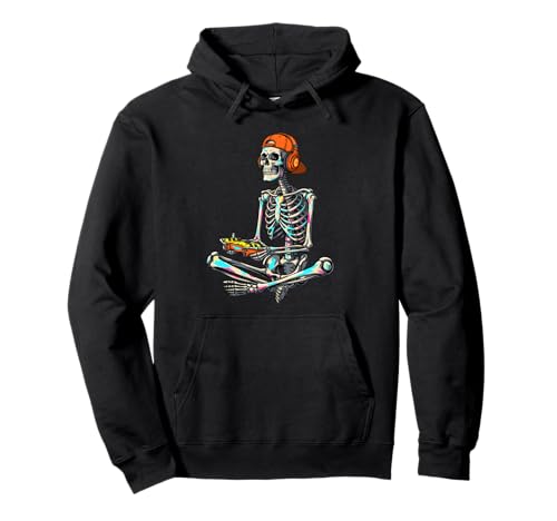 Skelett Gamer Halloween Videospiel Jungen Männer Design Pullover Hoodie Skelett Gamer Halloween Videospiel Jungen Männer Design Pullover Hoodie von Gruseliges Skelett-Gamer-Kostüm für Halloween