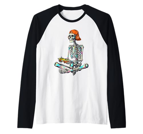 Skelett Gamer Halloween Videospiel Jungen Männer Design Raglan Skelett Gamer Halloween Videospiel Jungen Männer Design Raglan von Gruseliges Skelett-Gamer-Kostüm für Halloween