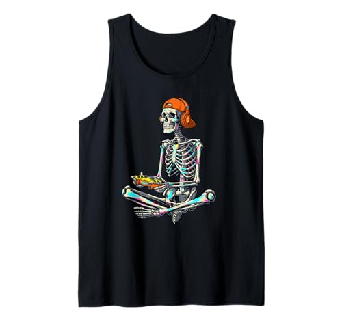 Skelett Gamer Halloween Videospiel Jungen Männer Design Tank Top Skelett Gamer Halloween Videospiel Jungen Männer Design Tank Top von Gruseliges Skelett-Gamer-Kostüm für Halloween