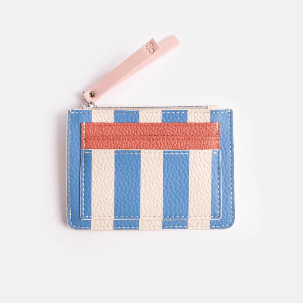 Kartenhalter Mit Münzfach "Blue Stripes" Von Caroline Gardner Kartenhalter Mit Münzfach "Blue Stripes" Von Caroline Gardner von GrussWerk