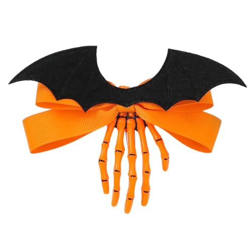 Gruwkue Halloween Skelett Hand Haarspangen | Goth Totenkopf Knochen Haarnadel,Tragbare Krallen Schädel Hand Haarspange Haarnadel für Frauen Kinder von Gruwkue