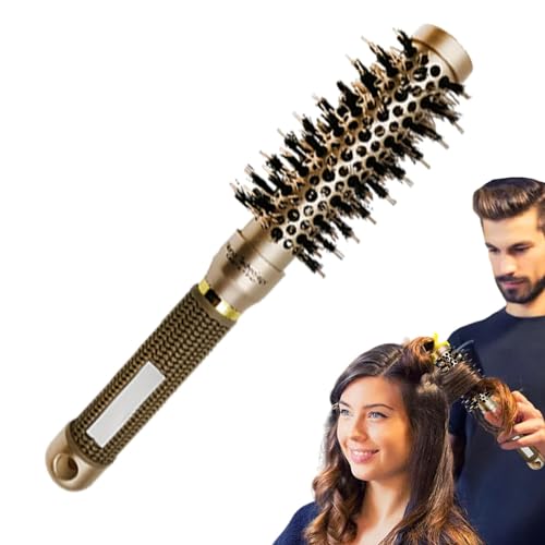 Gruwkue Lockenwickler-Kamm, Lockenkamm-Styling | Styling-Tool für lockiges Haar für Mädchen | Rollkamm mit Anti-Verbrühungsgriff, hitzebeständiger Luftvolumenkamm für welliges, lockiges Haar von Gruwkue