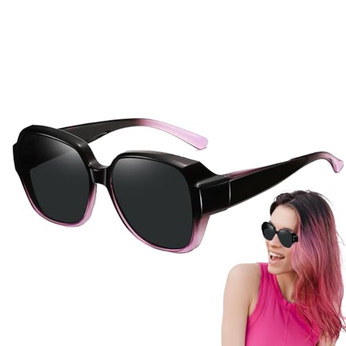 Gruwkue Polarisierte Sonnenbrillen für Herren, polarisierte Sonnenbrillen für Damen - Polarisierte Brillen für Männer und Frauen - UV-Schutz, quadratischer Rahmen, Gesichtsschatten polarisiert zum von Gruwkue