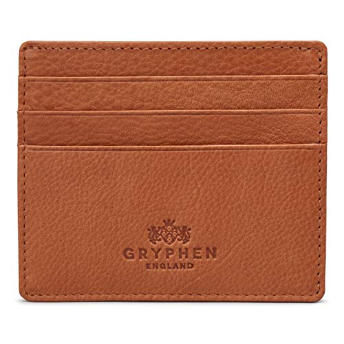 Gryphen, Hoxton, schmales Lederetui für Kreditkarten Braun hautfarben von Gryphen