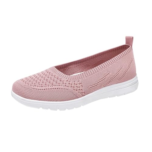 Barfuss Schuhe Damen, Sneaker Damen Sommer, Leichte Atmungsaktiv Sommerschuhe Mesh Fashion Freizeitschuhe Einfarbig Utschfeste Turnschuhe Athletisch Fitnessschuhe von Gsheocm