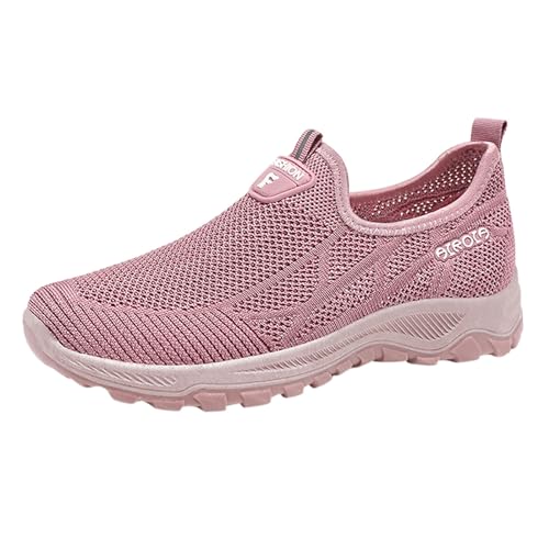 Barfußschuhe Damen, Sneaker Sommer Damen, Breathable Leichtgewichts Sommerschuhe Fashion Bequeme Freizeitschuhe rutschfest Mesh Turnschuhe Athletisch Walkingschuhe von Gsheocm