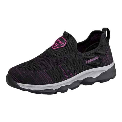 Barfußschuhe Damen, Sneaker & Sportschuhe Für Damen, Breathable Leichtgewichts Sommerschuhe Bequeme Fashion Freizeitschuhe Einfarbig Utschfeste Turnschuhe Athletisch Fitnessschuhe von Gsheocm