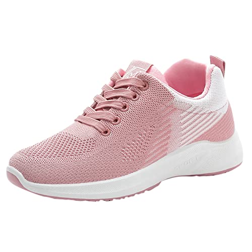 Damenschuhe Elegant Und Bequem, Sportschuhe Damen, Fashion Elegant Barfußschuhe Atmungsaktiv Leichtgewichts Freizeitschuhe Einfarbig Wandern Laufschuhe Sport Fitnessschuhe von Gsheocm