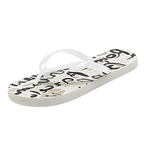 Flipflops Damen, Sandalen Damen Sommer, Komfort Geteilten Sandaletten Wasserdicht Atmungsaktiv Strandsandalen Mode Freizeit Flache Sandale Offene Zehe Tanga Slippers von Gsheocm