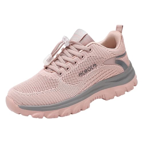 Gsheocm Orthopädische Schuhe Damen, Sneaker Damen, Breathable Leichtgewichts Sommerschuhe Bequeme Weichen Freizeitschuhe Mittleres Alter Turnschuhe Athletisch Fitnessschuhe von Gsheocm