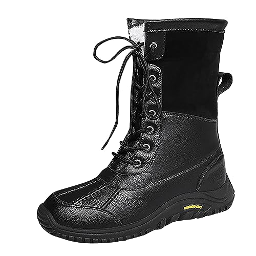 Gsheocm Schneestiefel Damen Wasserdicht Gefüttert Damen Winterschuhe Gefüttert Schnee Boots Warm Plush Winter Outdoors Stiefel Bequeme Weiche Barfußschuhe Schlupfstiefel von Gsheocm