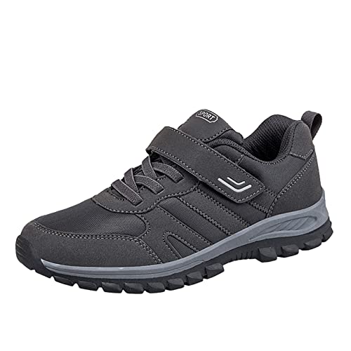 Gsheocm Schwarze Sneaker Herren Couple Models Herren mittleren Alters und ältere Menschen, leichte und Bequeme, rutschfeste Klettverschluss-Walking-Sportschuhe Fitness Schuhe von Gsheocm