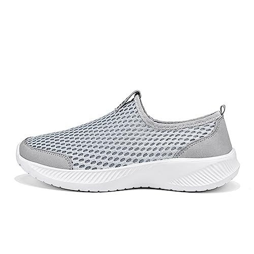 Gsheocm Sneaker Weiß Herren Herren-Sportschuhe, modisches neues Muster, einfache einfarbige Slip-on-Schuhe mit flachem Boden, Bequeme, leichte Freizeitschuhe Walkingschuhe von Gsheocm