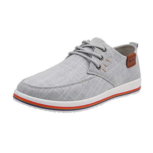 Gsheocm Sneaker Weiss Herren Herrenschuhe Mode Segeltuchschuhe mit hohen Sohlen Herren Segeltuchschuhe Sport Freizeitschuhe für Männer Laufschuhe von Gsheocm