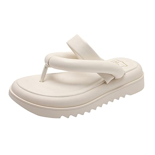 Zehentrenner Damen, Sandalen Damen Sommer, Geteilten Bequem Sandaletten Atmungsaktiv Leichtgewichts Strandsandalen Mode Freizeit Flache Sandale Offene Zehe Tanga Sandalen von Gsheocm