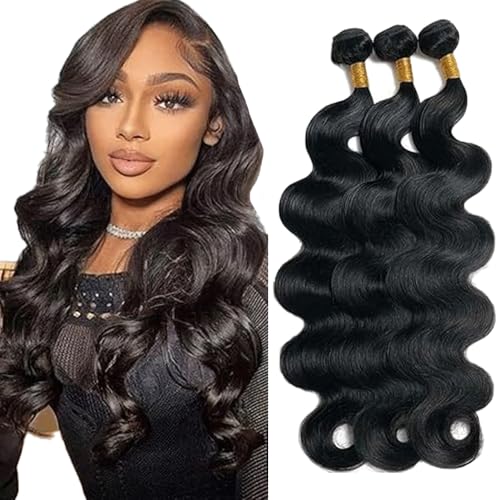 Gsoroel 22 24 26 Inch Body Wave Bundles Human Hair Extension Unprocessed Menschliches Haar #1B Natural Black Brazilian Virgin Hair Minimal Shedding For Women 3 Bundles Total 300g Gsoroel 22 24 26 Inch Body Wave Bundles Human Hair Extension Unprocessed Menschliches Haar #1B Natural Black Brazilian Virgin Hair Minimal Shedding For Women 3 Bundles Total 300g von Gsoroel