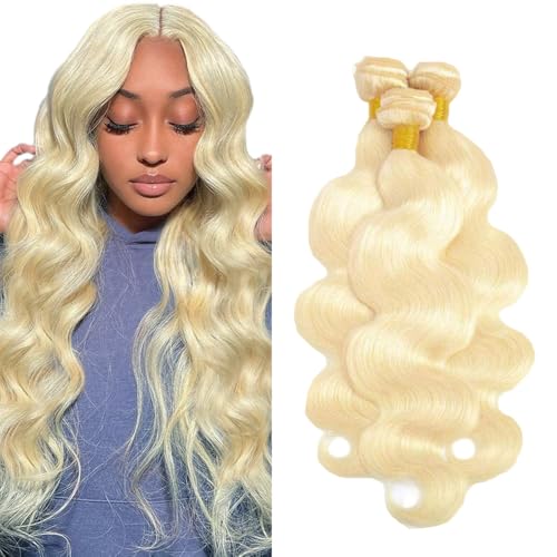 Gsoroel 22 24 26 Inch Body Wave Bundles Human Hair Extension Unprocessed Menschliches Haar #613 Light Blonde Brazilian Virgin Hair Minimal Shedding For Women 3 Bundles Total 300g Gsoroel 22 24 26 Inch Body Wave Bundles Human Hair Extension Unprocessed Menschliches Haar #613 Light Blonde Brazilian Virgin Hair Minimal Shedding For Women 3 Bundles Total 300g von Gsoroel