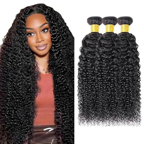 Gsoroel 22 24 26 Inch Kinky Curly Bundles Human Hair Extension Unprocessed Menschliches Haar 1B Natural Black Brazilian Virgin Hair Minimal Shedding For Women 3 Bundles Total 300g Gsoroel 22 24 26 Inch Kinky Curly Bundles Human Hair Extension Unprocessed Menschliches Haar 1B Natural Black Brazilian Virgin Hair Minimal Shedding For Women 3 Bundles Total 300g von Gsoroel