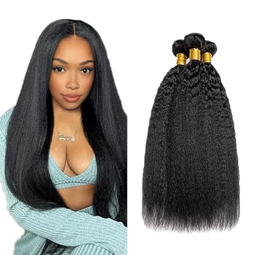 Gsoroel 22 24 26 Inch Yaki Straight Bundles Human Hair Extension Unprocessed Menschliches Haar 1B Natural Black Brazilian Virgin Hair Minimal Shedding For Women 3 Bundles Total 300g Gsoroel 22 24 26 Inch Yaki Straight Bundles Human Hair Extension Unprocessed Menschliches Haar 1B Natural Black Brazilian Virgin Hair Minimal Shedding For Women 3 Bundles Total 300g von Gsoroel