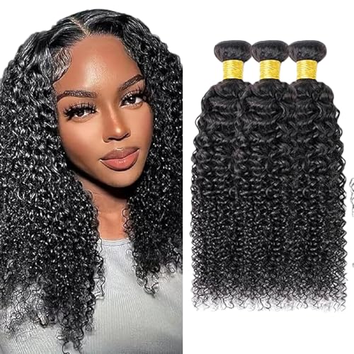Gsoroel 24 26 28 Zoll Kinky Curly Bundles Human Hair Extension Unprocessed Menschliches Haar 1B Natural Black Brazilian Virgin Hair Minimal Shedding For Women 3 Bundles Total 300g Gsoroel 24 26 28 Zoll Kinky Curly Bundles Human Hair Extension Unprocessed Menschliches Haar 1B Natural Black Brazilian Virgin Hair Minimal Shedding For Women 3 Bundles Total 300g von Gsoroel