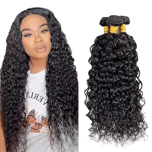Gsoroel 24 26 28 Zoll Water Wave Bundles Human Hair Extension Unprocessed Menschliches Haar #1B Natural Black Brazilian Virgin Hair Minimal Shedding For Women 3 Bundles Total 300g Gsoroel 24 26 28 Zoll Water Wave Bundles Human Hair Extension Unprocessed Menschliches Haar #1B Natural Black Brazilian Virgin Hair Minimal Shedding For Women 3 Bundles Total 300g von Gsoroel