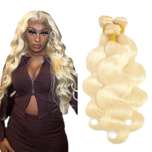 Gsoroel 26 28 30 Inch Body Wave Bundles Human Hair Extension Unprocessed Menschliches Haar #613 Light Blonde Brazilian Virgin Hair Minimal Shedding For Women 3 Bundles Total 300g Gsoroel 26 28 30 Inch Body Wave Bundles Human Hair Extension Unprocessed Menschliches Haar #613 Light Blonde Brazilian Virgin Hair Minimal Shedding For Women 3 Bundles Total 300g von Gsoroel