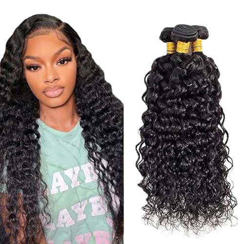 Gsoroel 28 30 32 Zoll Water Wave Bundles Human Hair Extension Unprocessed Menschliches Haar #1B Natural Black Brazilian Virgin Hair Minimal Shedding For Women 3 Bundles Total 300g Gsoroel 28 30 32 Zoll Water Wave Bundles Human Hair Extension Unprocessed Menschliches Haar #1B Natural Black Brazilian Virgin Hair Minimal Shedding For Women 3 Bundles Total 300g von Gsoroel