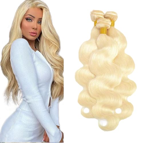 Gsoroel 30 32 34 Inch Body Wave Bundles Human Hair Extension Unprocessed Menschliches Haar #613 Light Blonde Brazilian Virgin Hair Minimal Shedding For Women 3 Bundles Total 300g Gsoroel 30 32 34 Inch Body Wave Bundles Human Hair Extension Unprocessed Menschliches Haar #613 Light Blonde Brazilian Virgin Hair Minimal Shedding For Women 3 Bundles Total 300g von Gsoroel