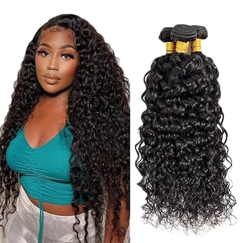 Gsoroel 30 32 34 Inch Water Wave Bundles Human Hair Extension Unprocessed Menschliches Haar #1B Natural Black Brazilian Virgin Hair Minimal Shedding For Women 3 Bundles Total 300g Gsoroel 30 32 34 Inch Water Wave Bundles Human Hair Extension Unprocessed Menschliches Haar #1B Natural Black Brazilian Virgin Hair Minimal Shedding For Women 3 Bundles Total 300g von Gsoroel