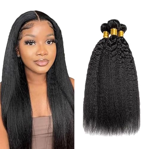 Gsoroel 30 32 34 Inch Yaki Straight Bundles Human Hair Extension Unprocessed Menschliches Haar 1B Natural Black Brazilian Virgin Hair Minimal Shedding For Women 3 Bundles Total 300g Gsoroel 30 32 34 Inch Yaki Straight Bundles Human Hair Extension Unprocessed Menschliches Haar 1B Natural Black Brazilian Virgin Hair Minimal Shedding For Women 3 Bundles Total 300g von Gsoroel