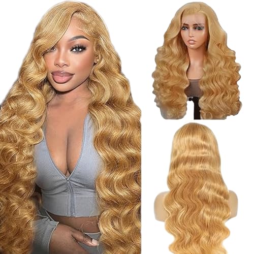 Gsoroel 30 Zoll 13x6 HD Lace Front Wig Menschenhaar #27 Honey Blonde Color 180% Density Body Wave Lace Front Wig für Frauen Gsoroel 30 Zoll 13x6 HD Lace Front Wig Menschenhaar #27 Honey Blonde Color 180% Density Body Wave Lace Front Wig für Frauen von Gsoroel