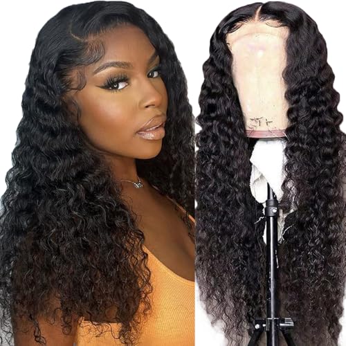 Gsoroel 4x1 Lace Front Human Hair Wig Deep Wave Glueless Wig Swiss Lace 1B Natural Black Color 150% Density Brazilian Virgin Menschliches Haar Pre Plucked With Baby Hair For Women 14 Inch Gsoroel 4x1 Lace Front Human Hair Wig Deep Wave Glueless Wig Swiss Lace 1B Natural Black Color 150% Density Brazilian Virgin Menschliches Haar Pre Plucked With Baby Hair For Women 14 Inch von Gsoroel