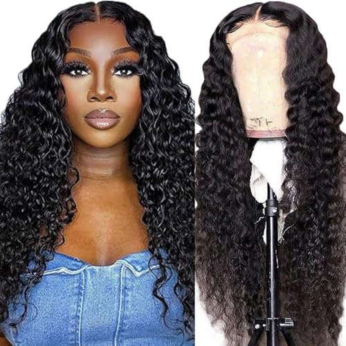 Gsoroel 4x1 Lace Front Human Hair Wig Deep Wave Glueless Wig Swiss Lace 1B Natural Black Color 150% Density Brazilian Virgin Menschliches Haar Pre Plucked With Baby Hair For Women 18 Inch Gsoroel 4x1 Lace Front Human Hair Wig Deep Wave Glueless Wig Swiss Lace 1B Natural Black Color 150% Density Brazilian Virgin Menschliches Haar Pre Plucked With Baby Hair For Women 18 Inch von Gsoroel